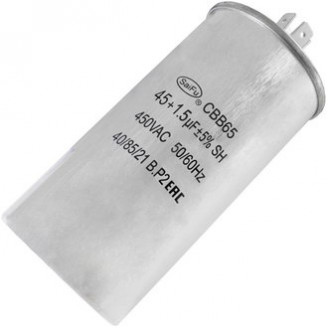 CBB65 45uF + 1.5uF 450V (SAIFU) CBB65 45uF + 1.5uF 450V (SAIFU)