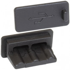 Rubber plug microUSB 01 black